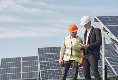 Completed residential rooftop solar installation